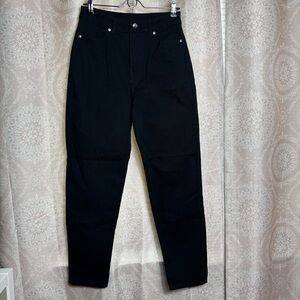 NWT H&M Divided Black High-Waisted Straight Denim Jeans Size 4
